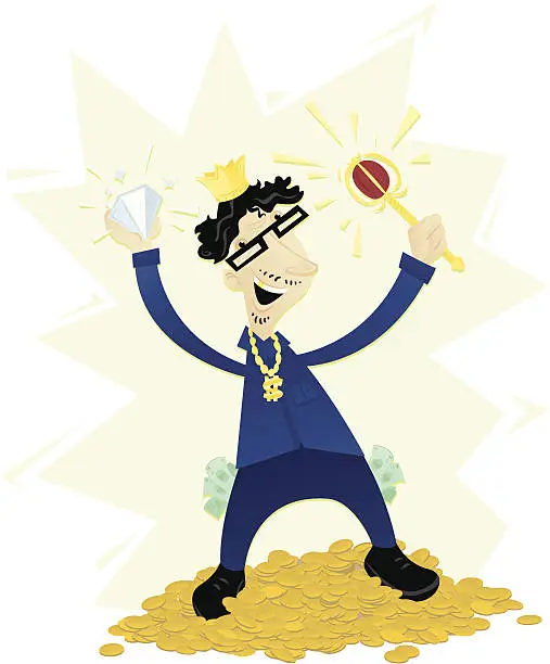 Vector illustration of Rich king