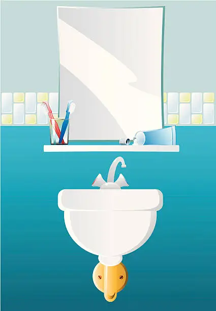 Vector illustration of Bathroom sink