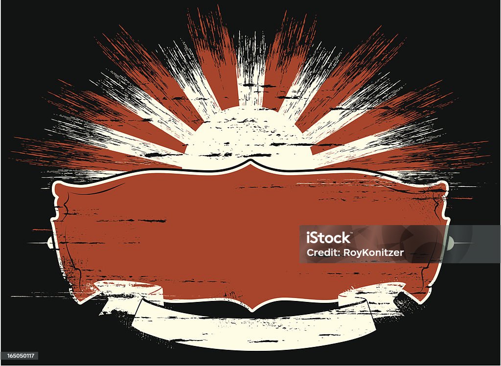 Sun Zniszczony przez warunki atmosferyczne Wektor banner - Grafika wektorowa royalty-free (Promień słońca)
