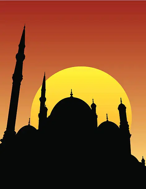 Vector illustration of Mohammed Ali Mosque