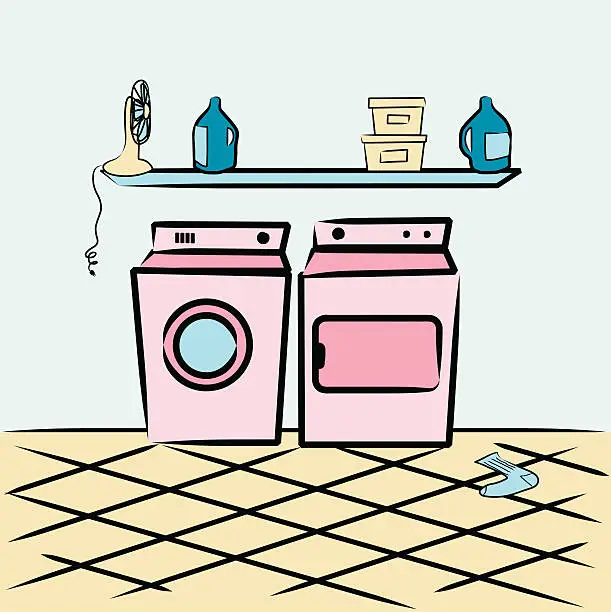 Vector illustration of Laundry Room