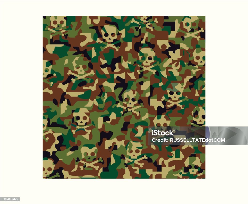 Crânios escondidos Camo - Royalty-free Camuflagem - Padrão arte vetorial