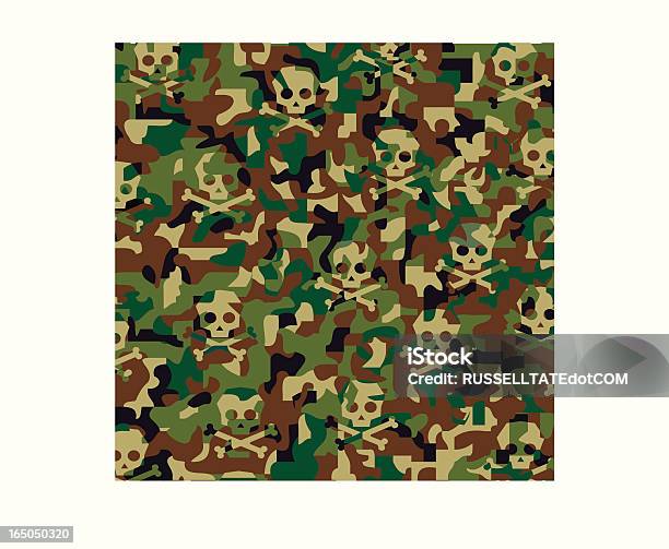 Vetores de Hidden Camuflagem Skulls e mais imagens de Roupa de Camuflagem - Roupa de Camuflagem, Amostra de Tecido - Material Têxtil, Armamento