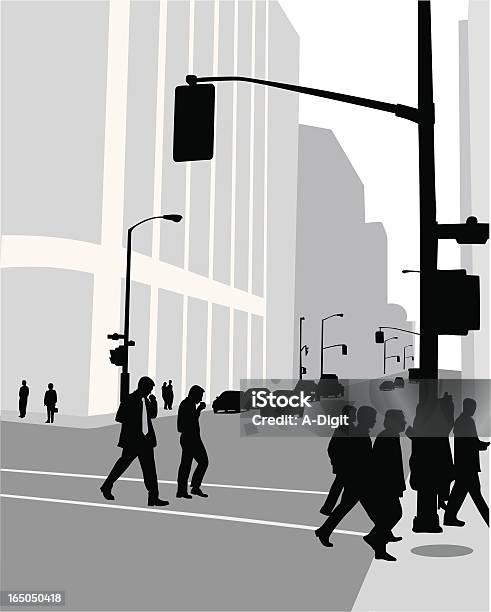 Uptowndowntown - Stockowe grafiki wektorowe i więcej obrazów Przejście dla pieszych - Przejście dla pieszych, Białe tło, Budynek z zewnątrz