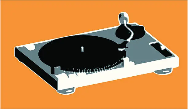 Vector illustration of Record Deck