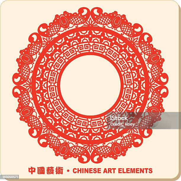 Éléments De Lart Chinois Vecteurs libres de droits et plus d'images vectorielles de Culture chinoise - Culture chinoise, Motif feuillage, Beige