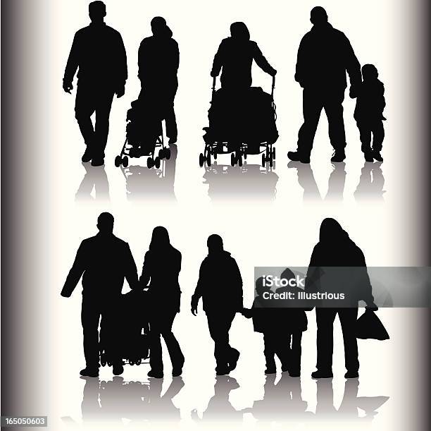 Familie Und Freunde Schatten Serie Stock Vektor Art und mehr Bilder von Bruder - Bruder, ClipArt, Computergrafiken