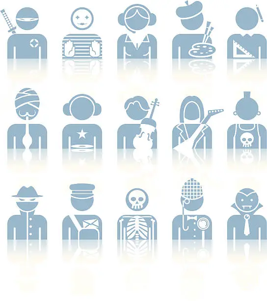 Vector illustration of Professions Icons