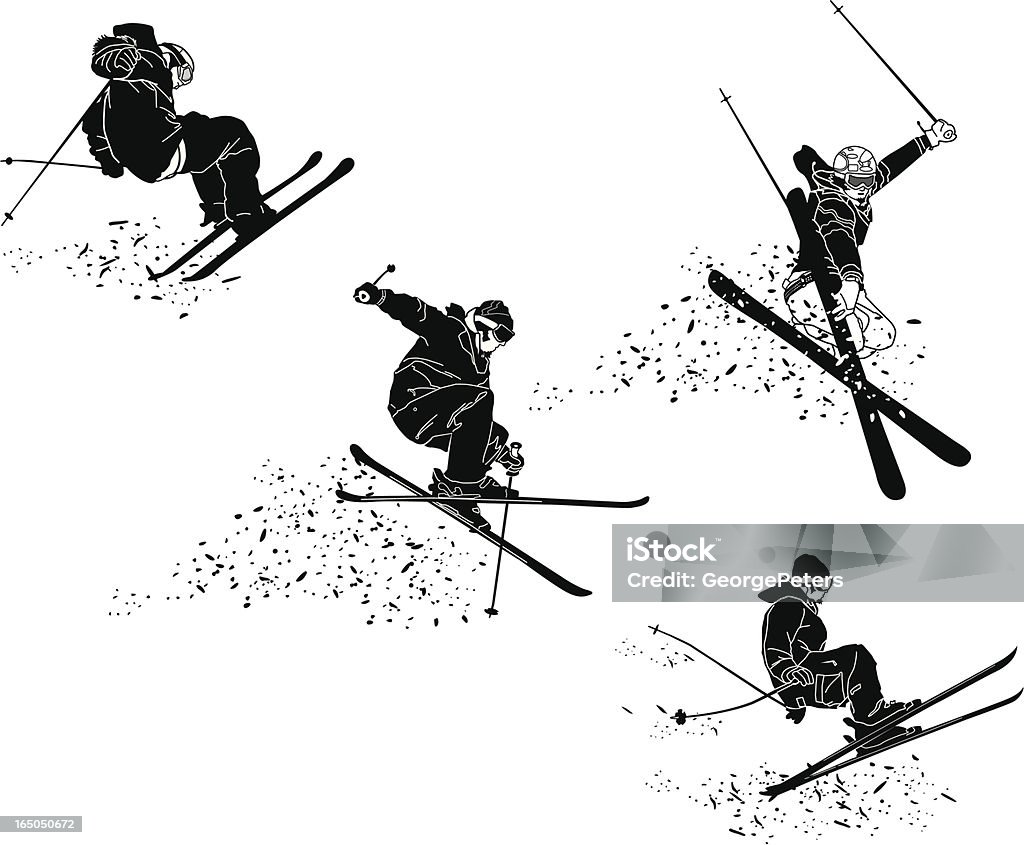 Ski extrême se Big Air - clipart vectoriel de Ski libre de droits