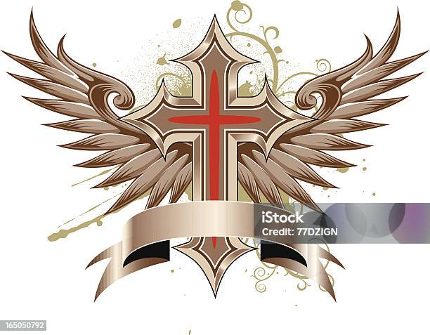 Winged Cross Vector Winged Cross Stock Illustration - Download Image Now - Animal, Animal ...