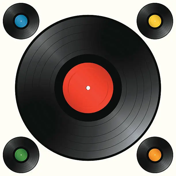 Vector illustration of Vinyl record vector