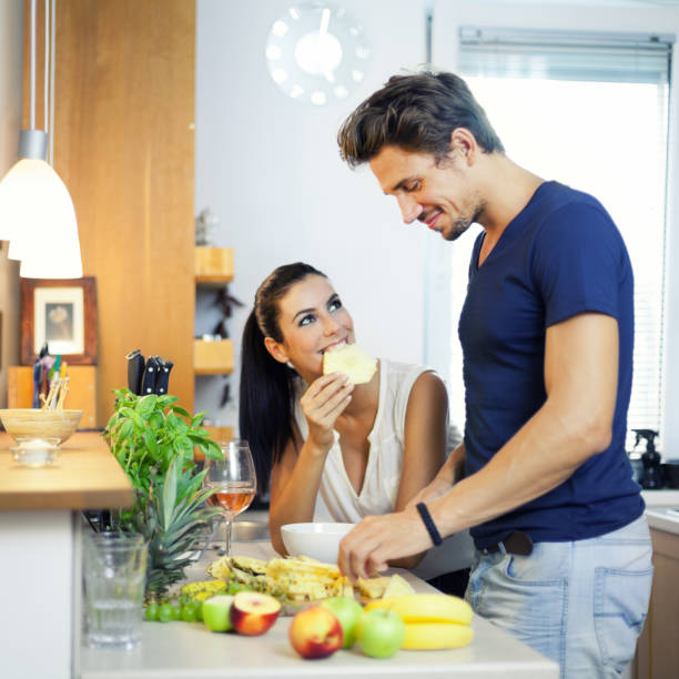 istock Young couple in the kitchen 165051245