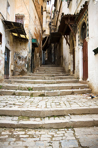 Casbah in Algiers Narrow street in the Casbah of Algiers, a UNESCO World Heritage site. algiers stock pictures, royalty-free photos & images