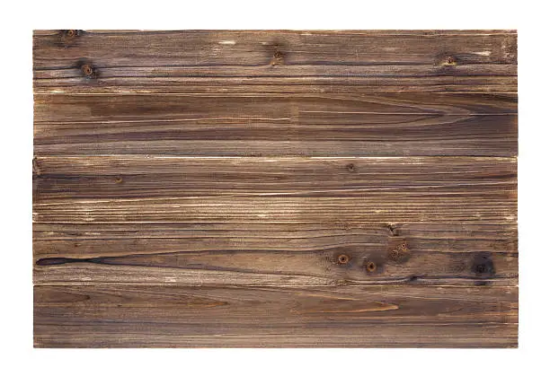 Old wood panelling background textured (Full Frame) isolated on white