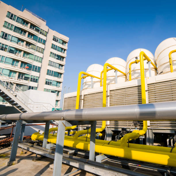 istock Sets of cooling towers in conditioning systems 165051638