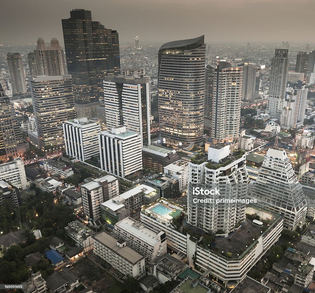 Vista panorâmica da paisagem urbana em Bangkok Tailândia - Royalty-free Admirar a Vista Foto de stock