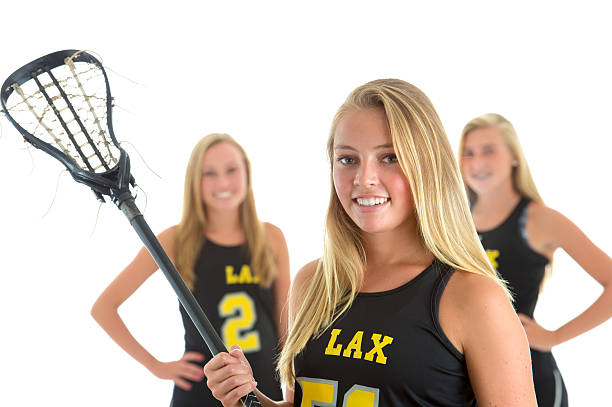 istock Beautiful Girls Lacrosse Team Captain, Studio Portrait 165052856
