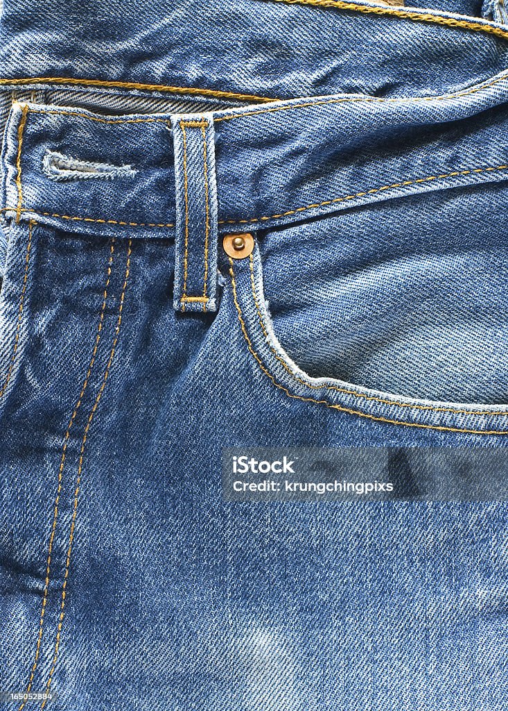 jeans azul detalhe - Foto de stock de Algodão - Material Têxtil royalty-free
