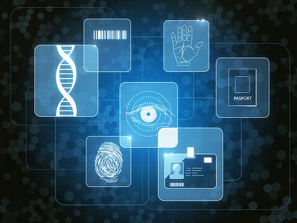 bloqueo de retina - fingerprint identity id card biometrics fotografías e imágenes de stock
