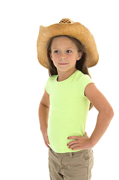 istock Little Cow Girl Looking Left (Isolated on white) 165052891