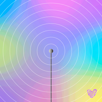 Frequency, Radio waves illustrations. Colorful abstract background. Do all things with love. 528 Hz.