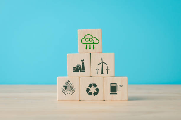istock Reduce CO2 emission concept. Sustainable development and business based on renewable energy.Renewable energy-based green businesses can limit climate change and global warming. 1650541948