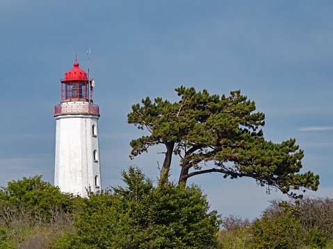 Lighthouse Dornbusch on the island Hiddensee, Germany