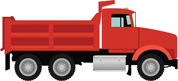 Vector illustration of Vector Dump Truck