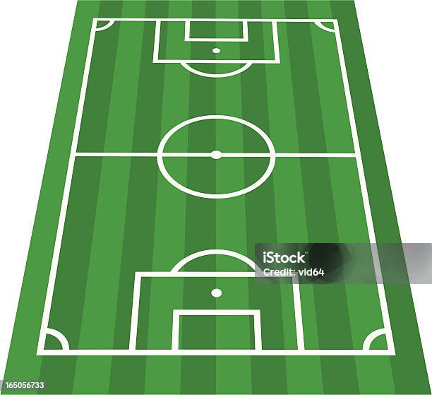 Vetores de Footie Campo Perspectiva Vista e mais imagens de Campo de Futebol - Campo de Futebol, Diagrama, Campo de Esportes