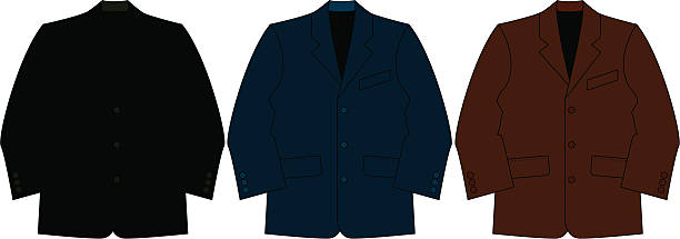 illustrations, cliparts, dessins animés et icônes de élégante veste de costume formel - blazer jacket suit fashion flats