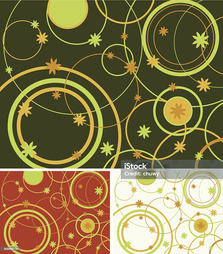 Mad retro background Retro background composed by colorful circles and floral motifs Backgrounds stock vector
