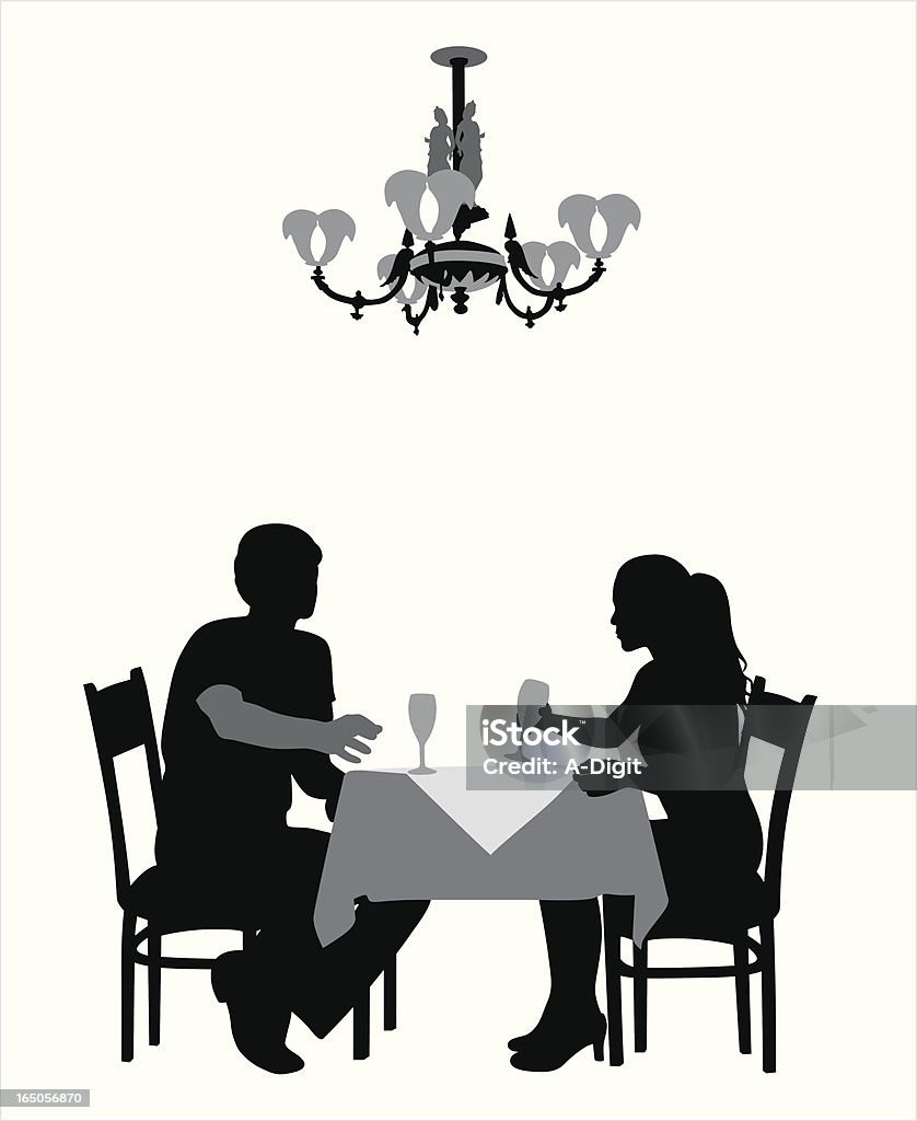 RomanticDining - arte vectorial de Sentarse a comer libre de derechos