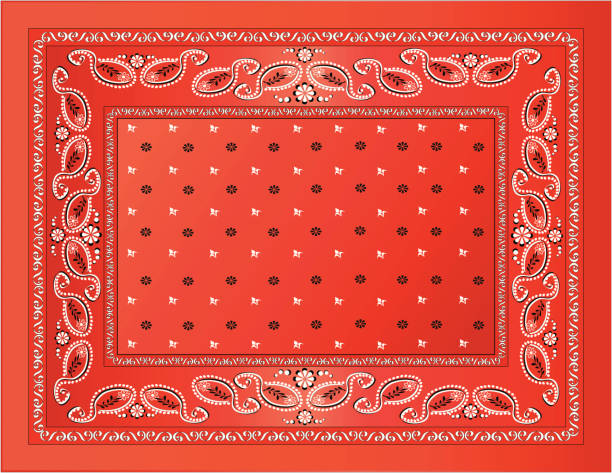 ilustraciones, imágenes clip art, dibujos animados e iconos de stock de bandanna rojo - bandana