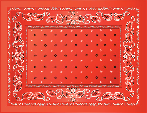 A vector illustration of a red bandanna.