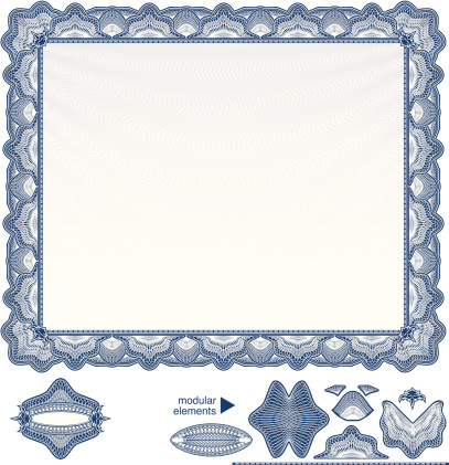 An elaborate vector illustration frame similar to the ones used by traditional certificates.