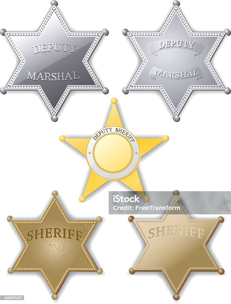 Sheriff Badges - Lizenzfrei Abzeichen Vektorgrafik