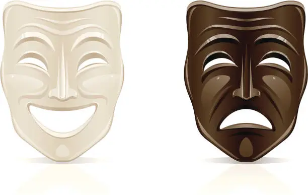 Vector illustration of Theatre masks