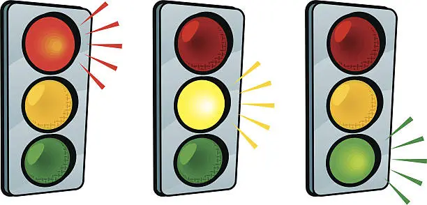 Vector illustration of traffic lights