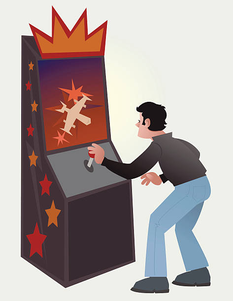 видео геймер - amusement arcade machine video game sport stock illustrations