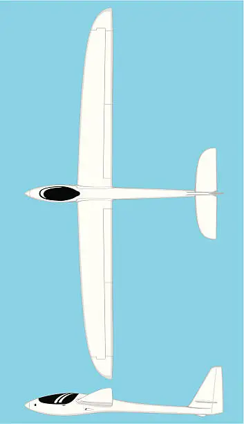 Vector illustration of sailplane