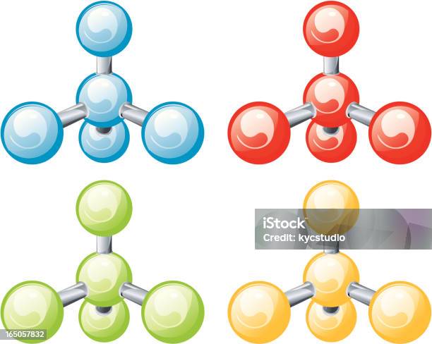 Molécules Vecteurs libres de droits et plus d'images vectorielles de Aspect métallique - Aspect métallique, Atome, Changement