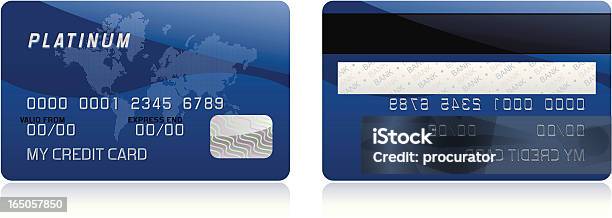 Platinum Card Stock Illustration - Download Image Now - Credit Card, Bar Code, Blue