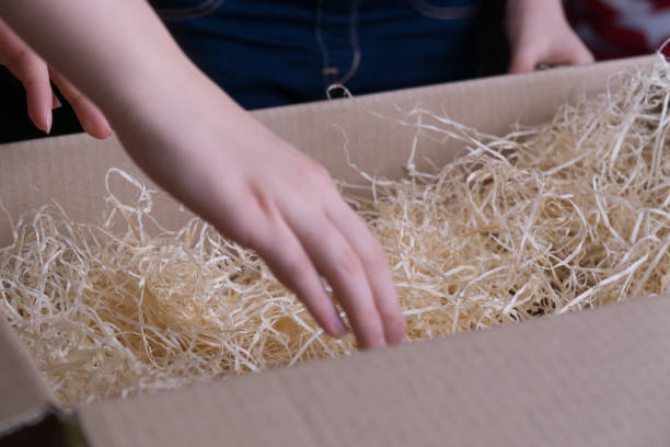istock Child unboxing a gift basket 1650578752