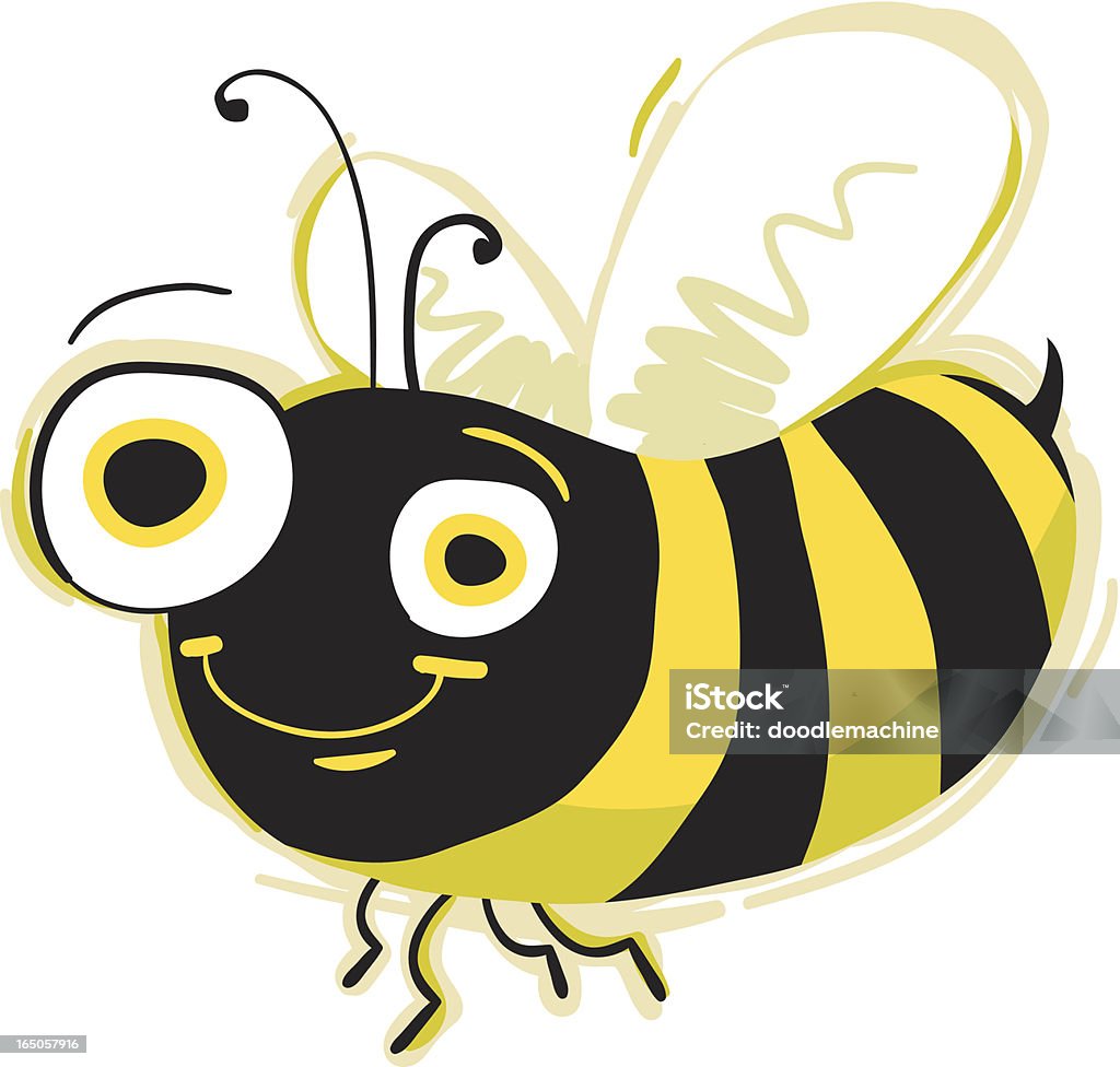 Glücklich Biene! - Lizenzfrei Comic - Kunstwerk Vektorgrafik