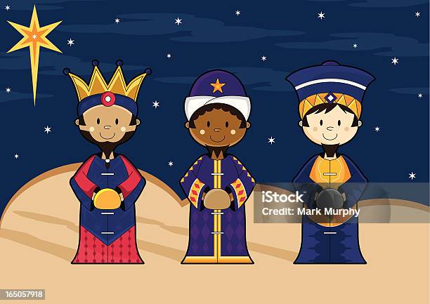 Crèche De Noël 3 Kings De Lextrêmeorient Vecteurs libres de droits et plus d'images vectorielles de Adulte - Adulte, Arrière-plan net, Asie de l'Est