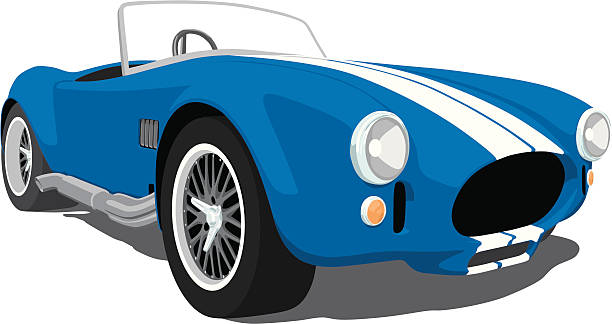 Vector Cobra A vector illustration of a classic Cobra roadster. Saved in layers for easy editing. cobra car stock illustrations