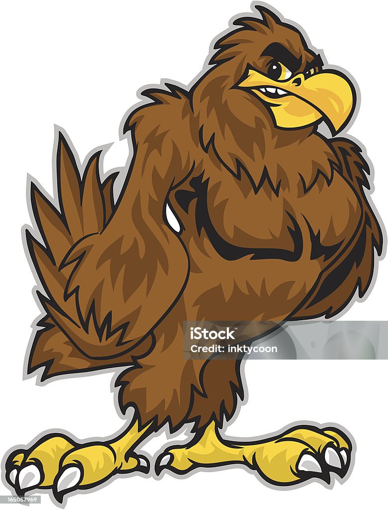 Hawk stanowisko - Grafika wektorowa royalty-free (Jastrząb - ptak)