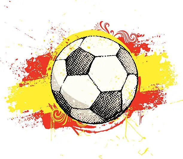 Vector illustration of Spanish football