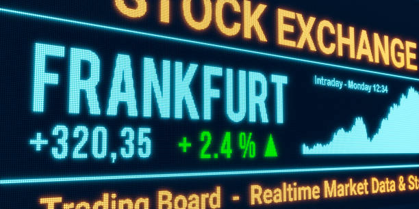 istock Frankfurt stock market moving up. 1650580891