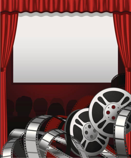 istock Movie Reels, Film Stripes and Cinema Big Screen Vector 165058158